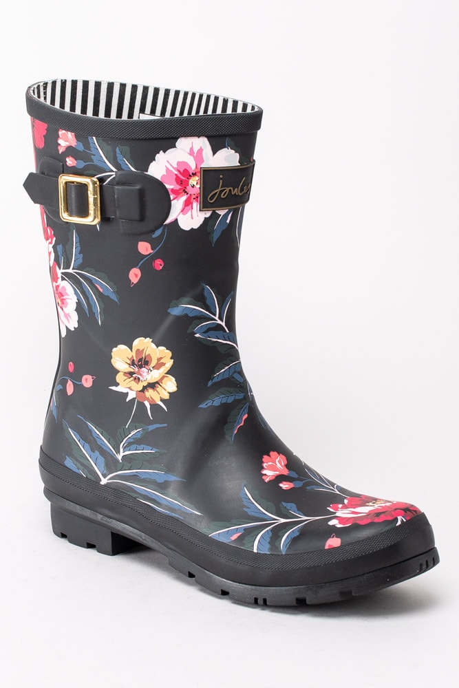 50203015 Joules Molly Welly Black Floral 209675-BLACKFLORL Svarta gummistövlar med blommor-1