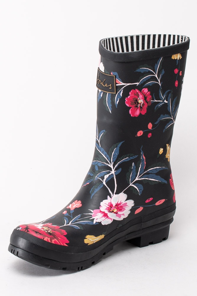 50203015 Joules Molly Welly Black Floral 209675-BLACKFLORL Svarta gummistövlar med blommor-2