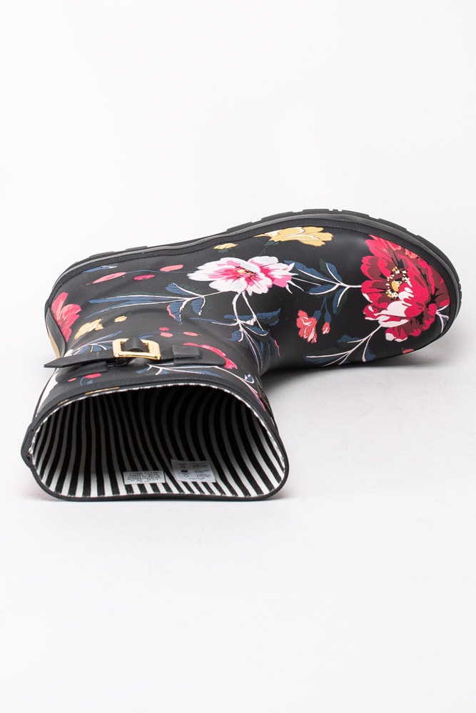 50203015 Joules Molly Welly Black Floral 209675-BLACKFLORL Svarta gummistövlar med blommor-4