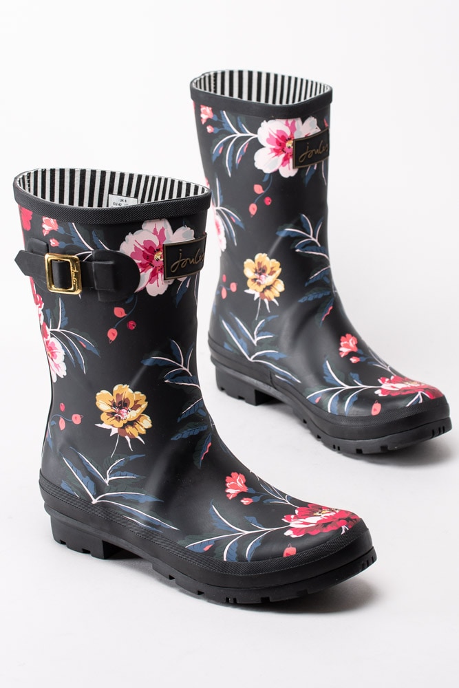 50203015 Joules Molly Welly Black Floral 209675-BLACKFLORL Svarta gummistövlar med blommor-6