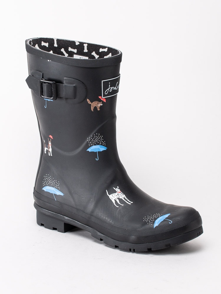 50203016 Joules Molly Welly 209675-BLKCATDOG Black Cat Dog Svarta gummistövlar med djurprint -1