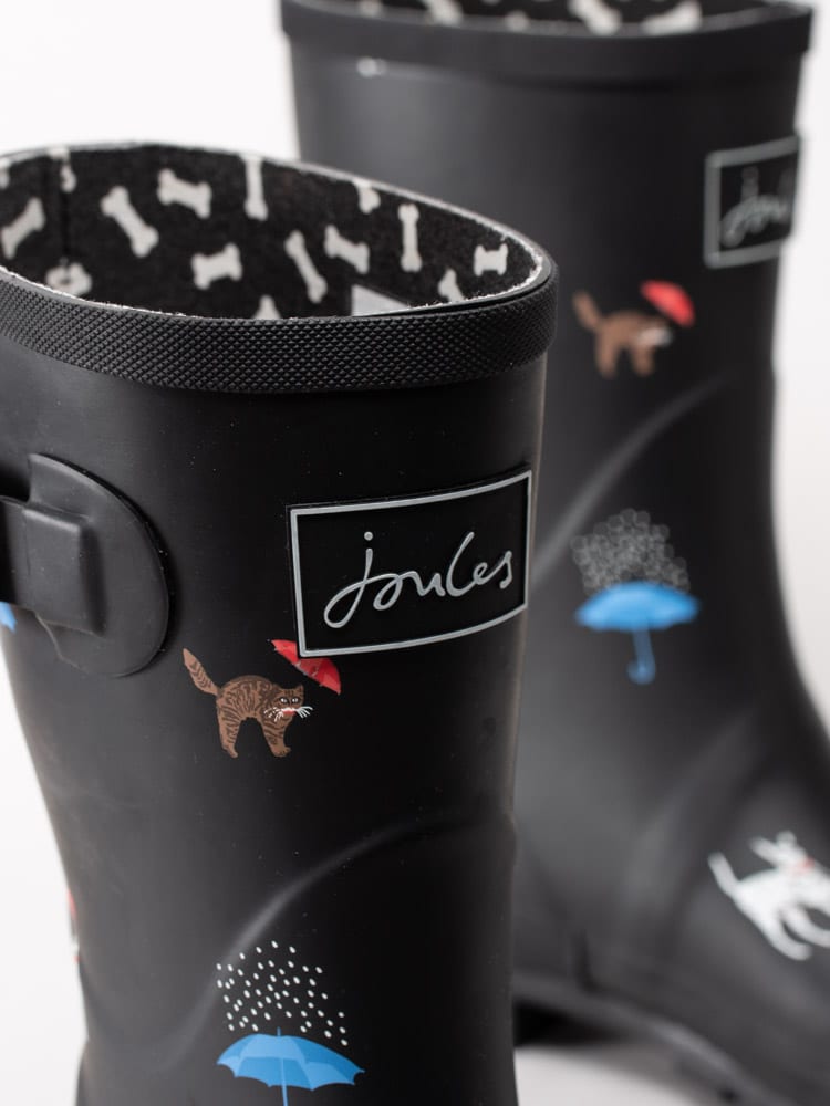 50203016 Joules Molly Welly 209675-BLKCATDOG Black Cat Dog Svarta gummistövlar med djurprint -7