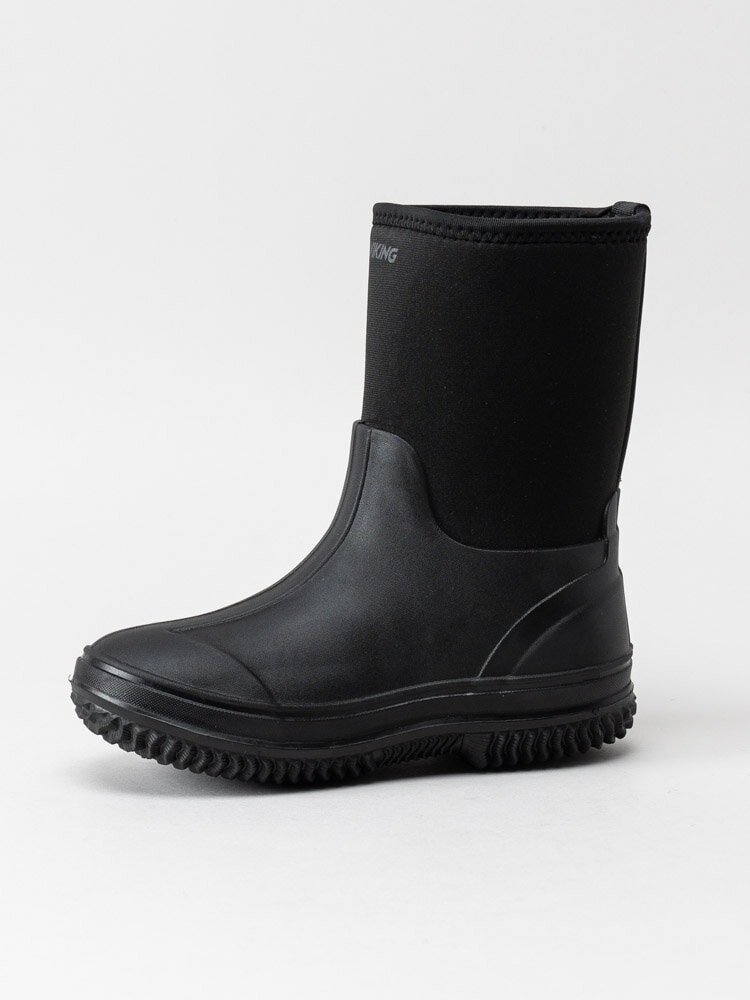 Viking Footwear - Slush - Svarta gummistövlar med neoprenskaft