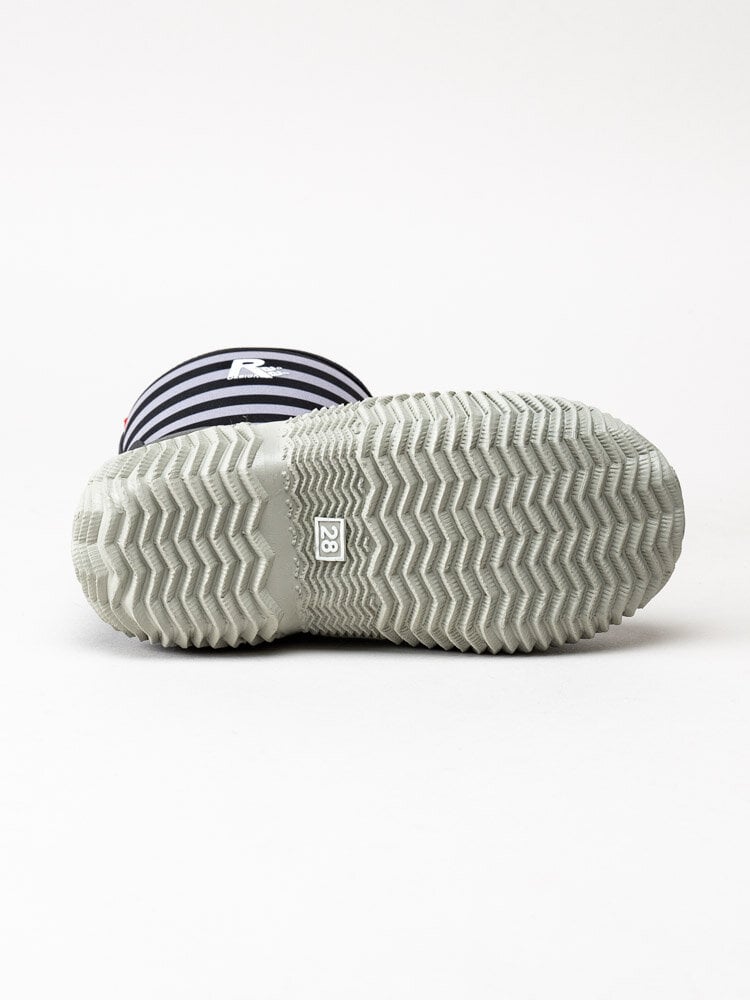 Råå Design - Neon Stripe - Svart grå stövlar i neopren