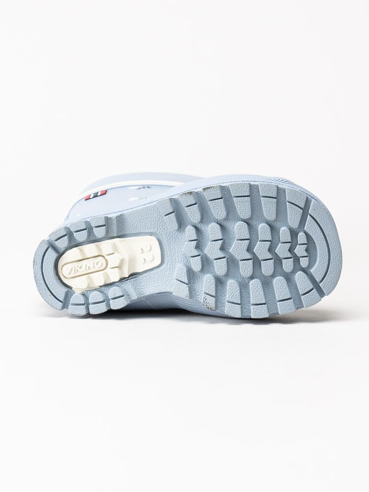 Viking Footwear - Alv Jolly - Ljusblå gummistövlar med getingprint