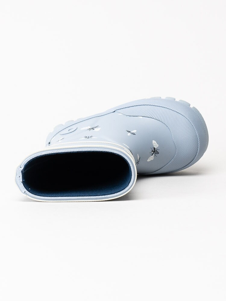 Viking Footwear - Alv Jolly - Ljusblå gummistövlar med getingprint