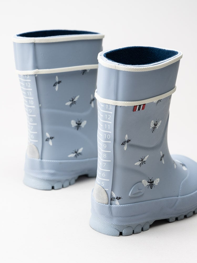 Viking Footwear - Alv Jolly - Ljusblå gummistövlar med getingprint