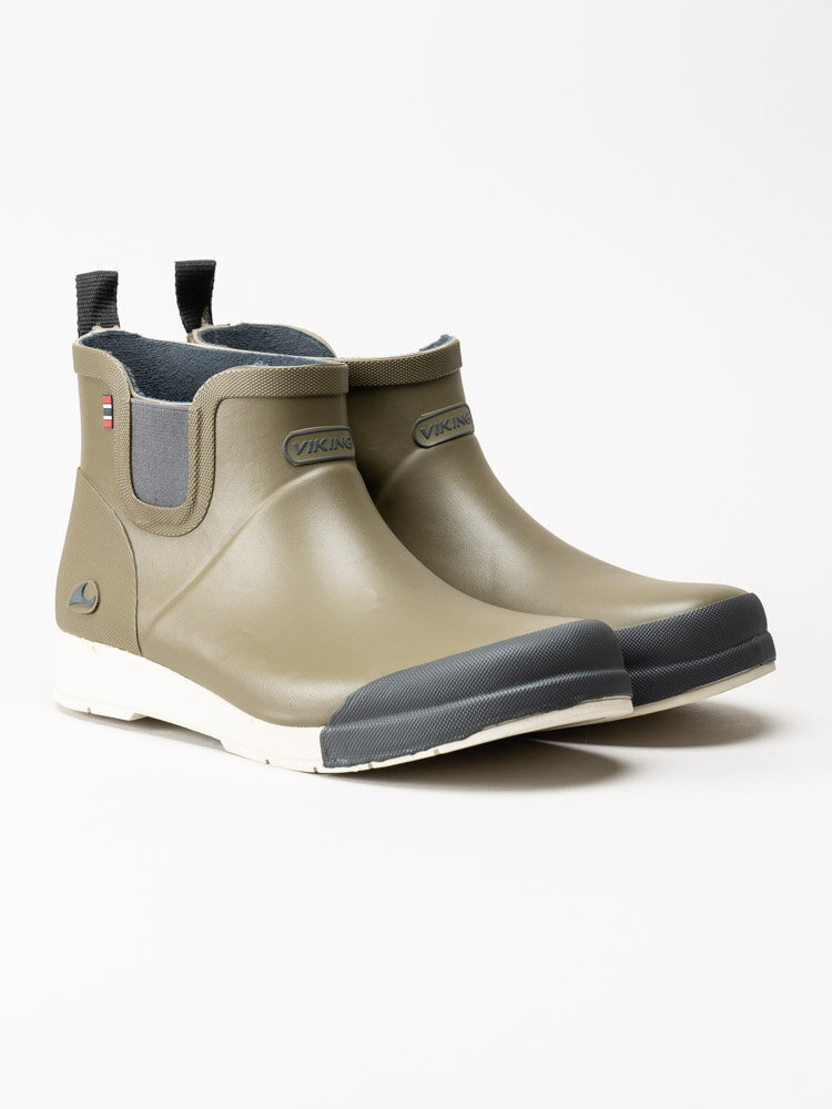 Viking Footwear - River Chelsea - Khakigröna låga gummistövlar