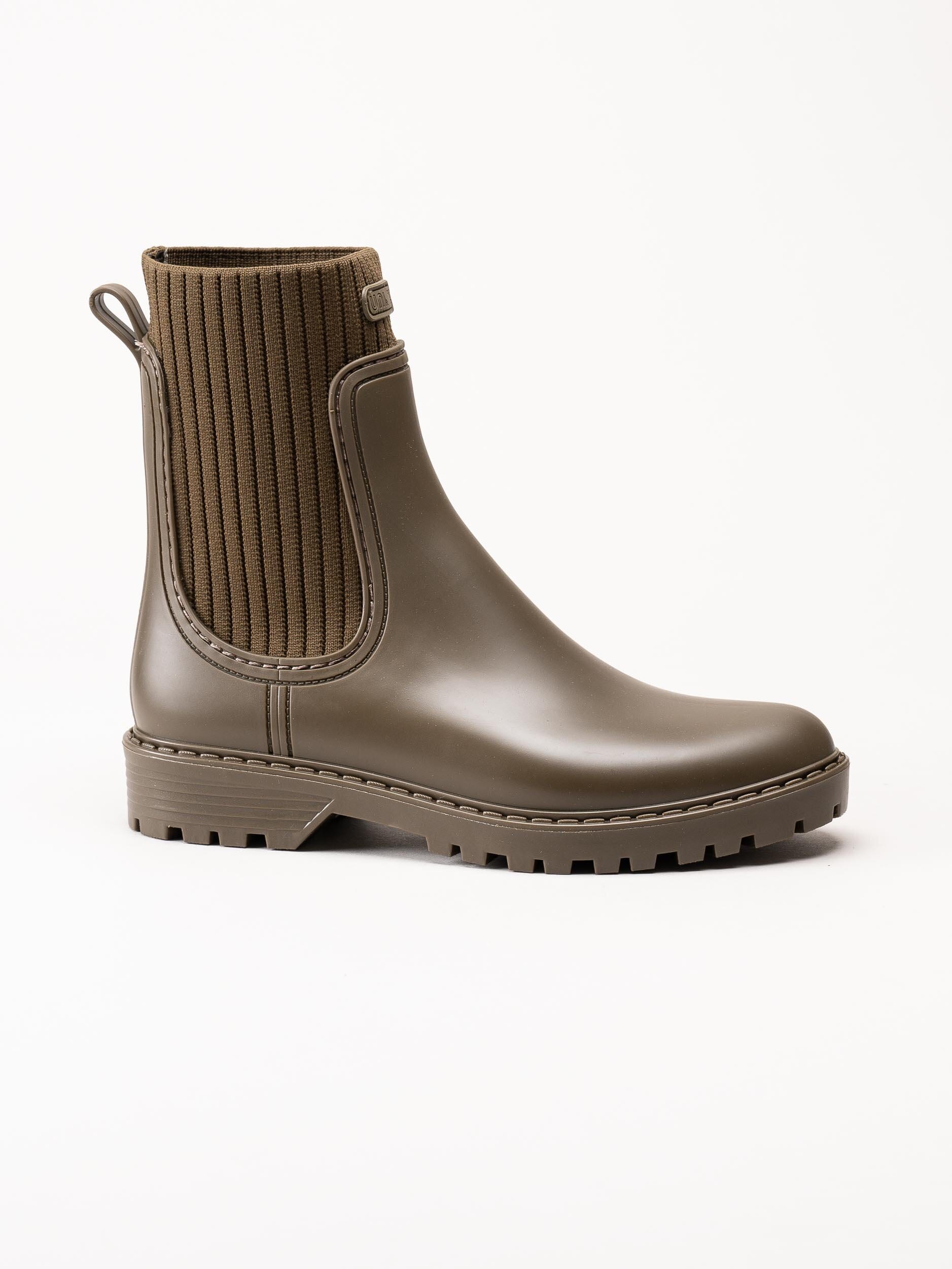 Unisa - Aynar_F22_Rib - Gröna vattentåliga chelsea boots