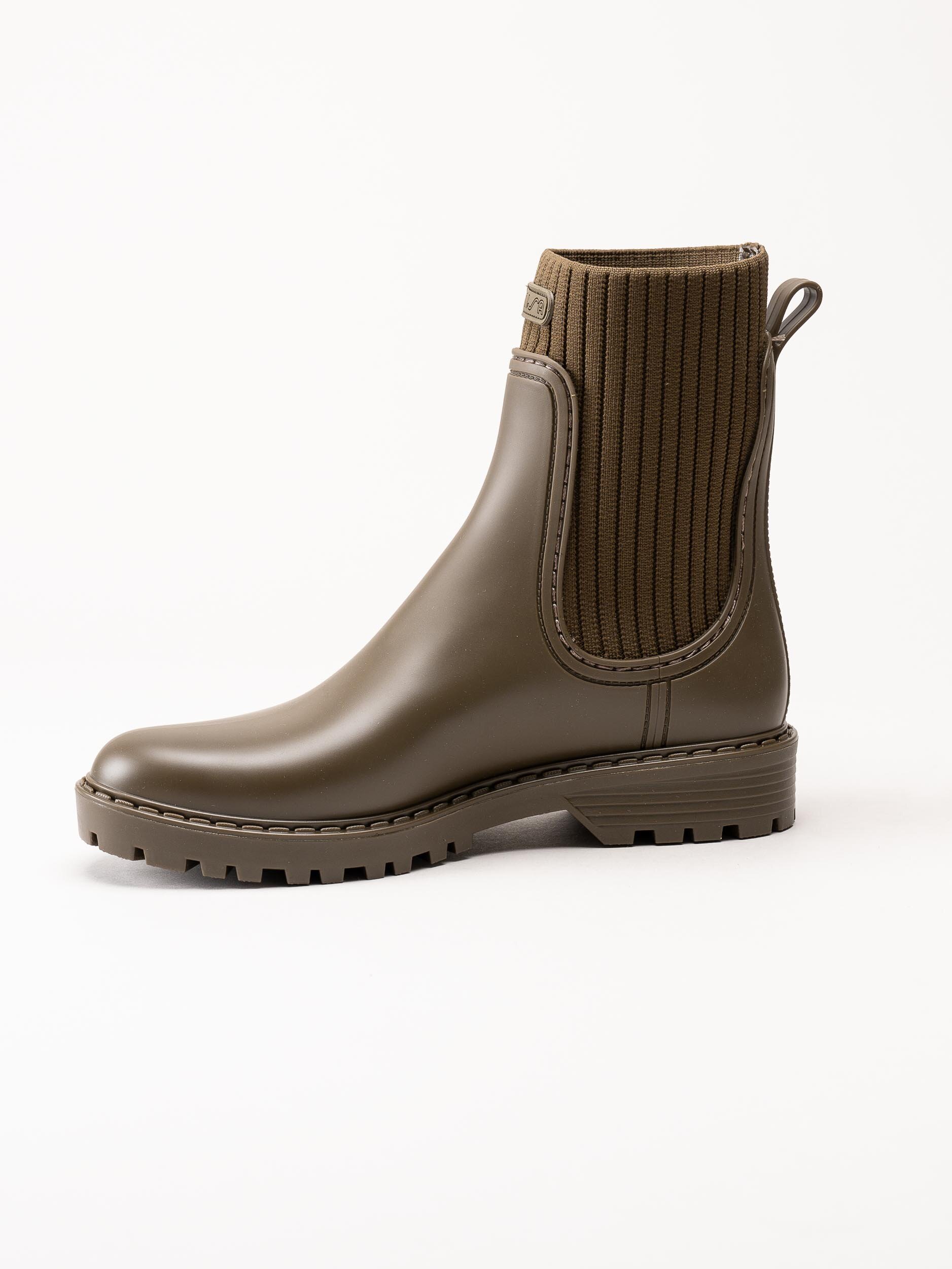 Unisa - Aynar_F22_Rib - Gröna vattentåliga chelsea boots