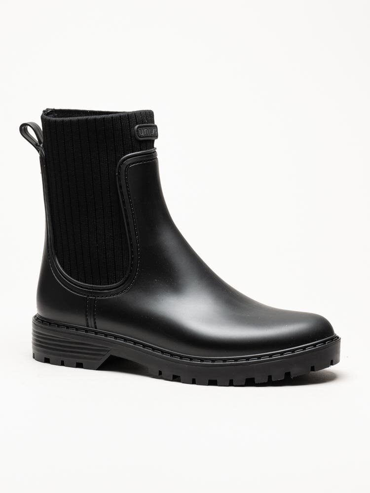 Unisa - Aynar_F22_Rib - Svarta vattentåliga chelsea boots