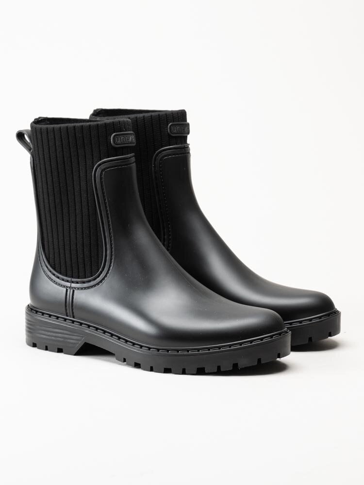 Unisa - Aynar_F22_Rib - Svarta vattentåliga chelsea boots