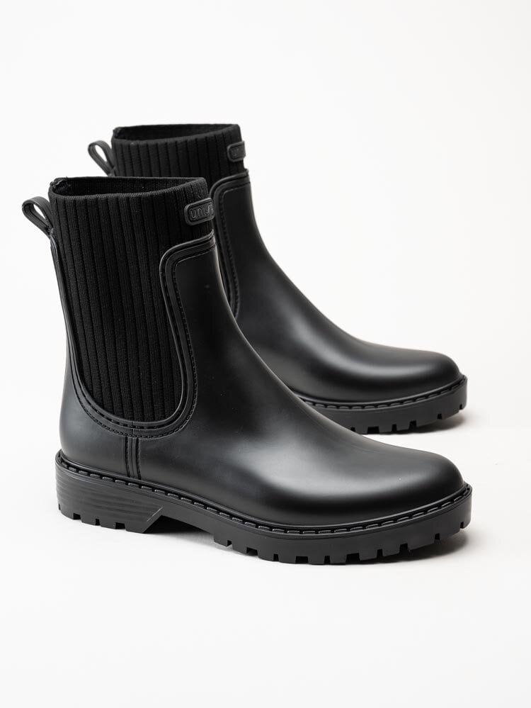 Unisa - Aynar_F22_Rib - Svarta vattentåliga chelsea boots