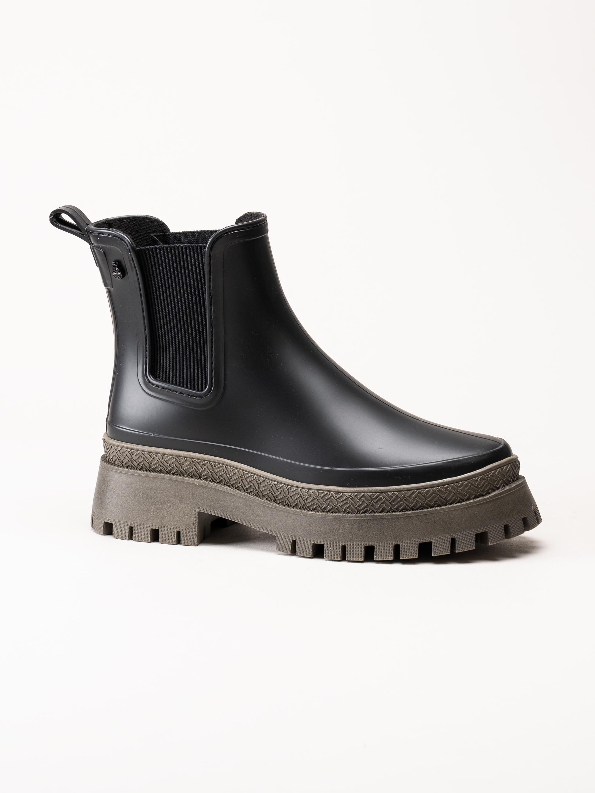 Lemon Jelly - Everly 03 - Svarta och gröna vattentåliga chelsea boots