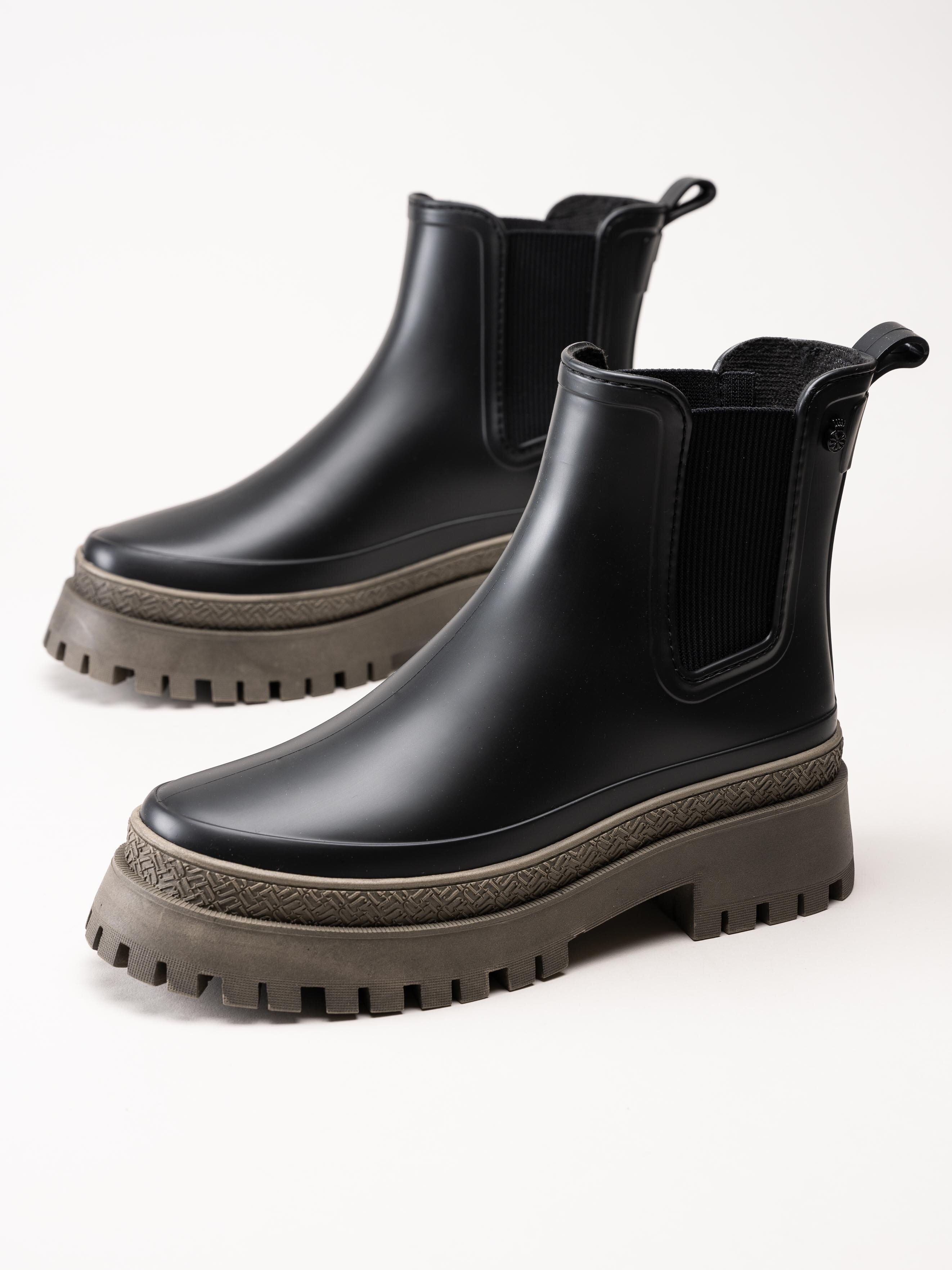 Lemon Jelly - Everly 03 - Svarta och gröna vattentåliga chelsea boots