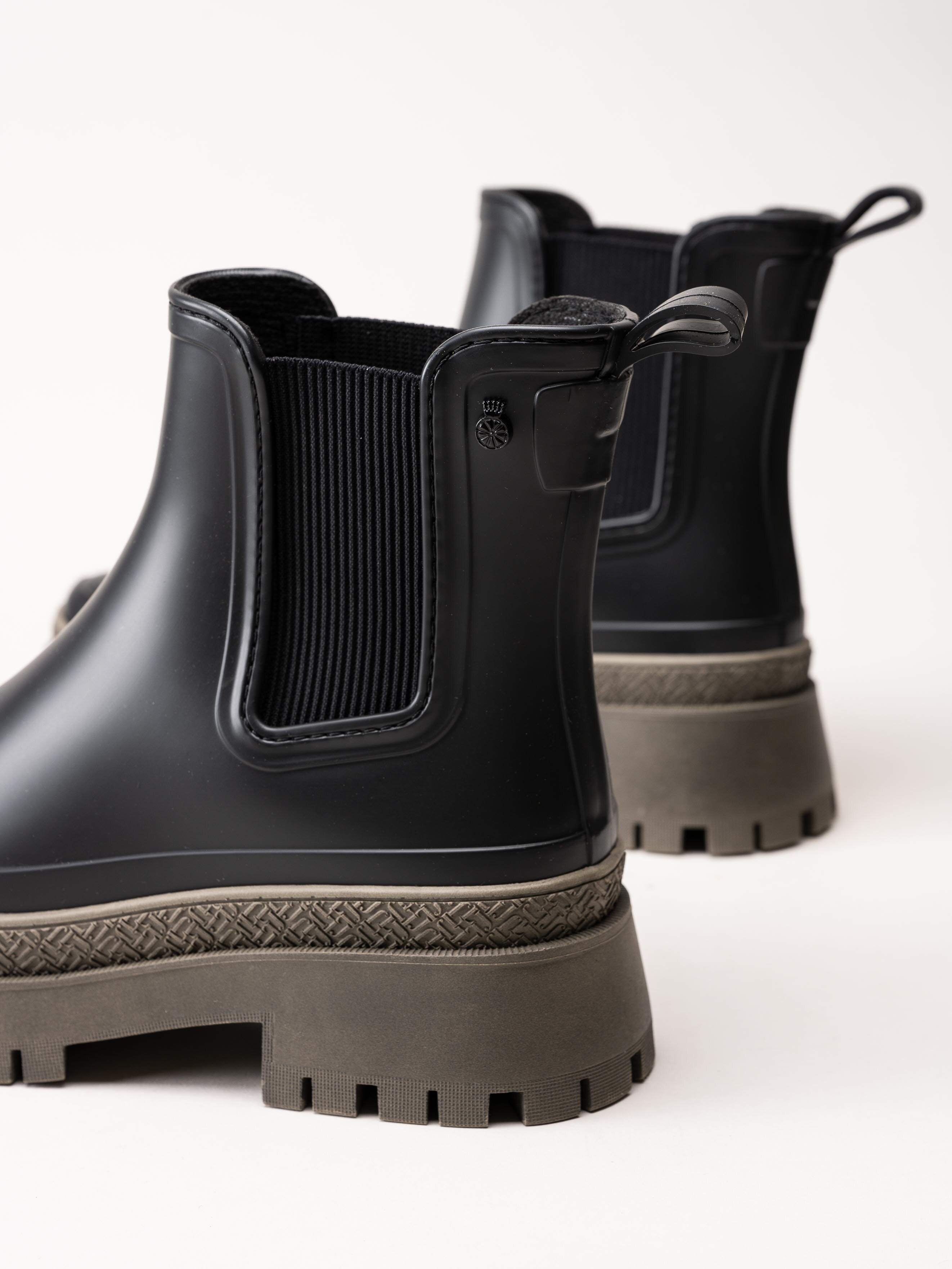 Lemon Jelly - Everly 03 - Svarta och gröna vattentåliga chelsea boots