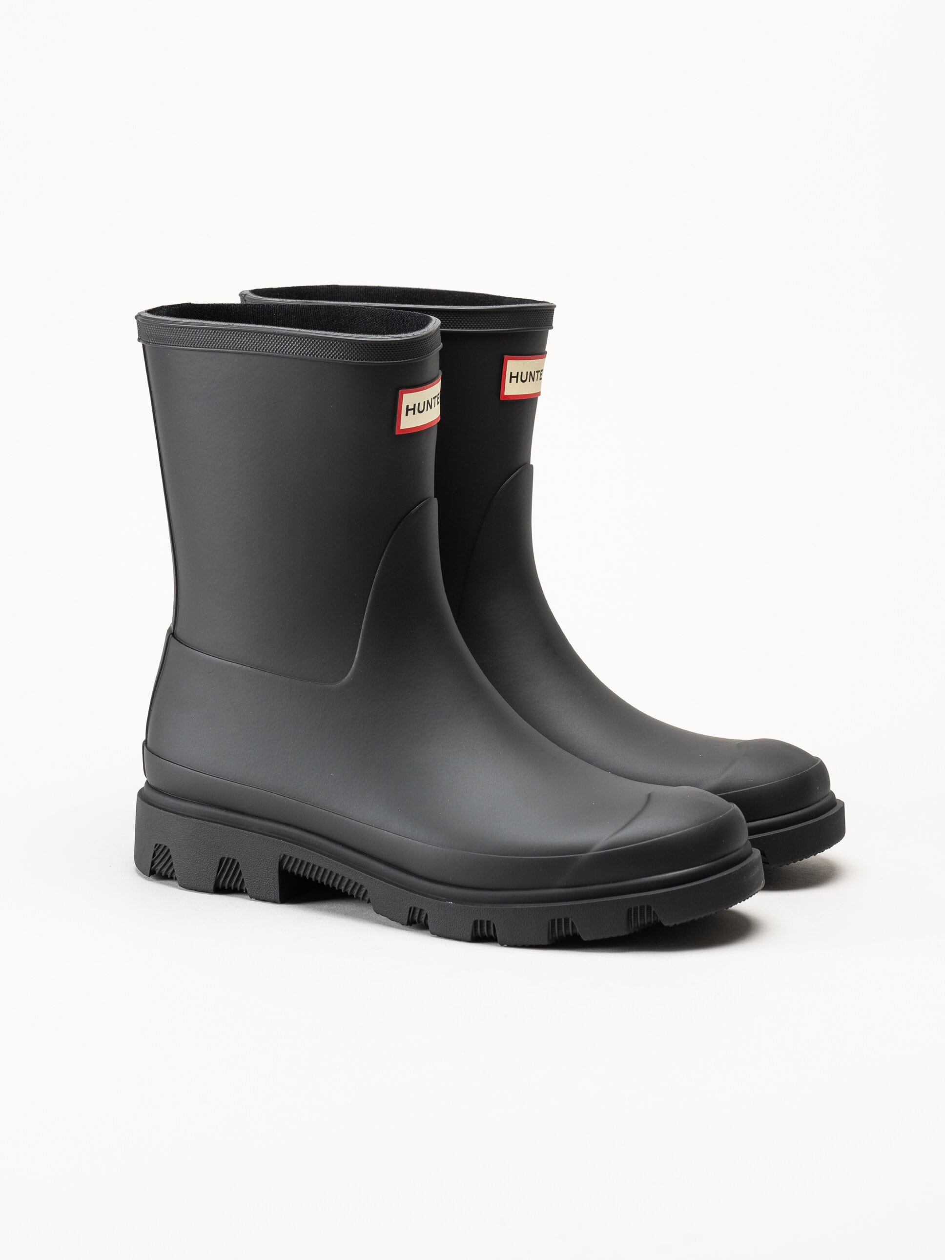 Hunter - Unisex Downpour Short Boot - Svarta låga gummistövlar