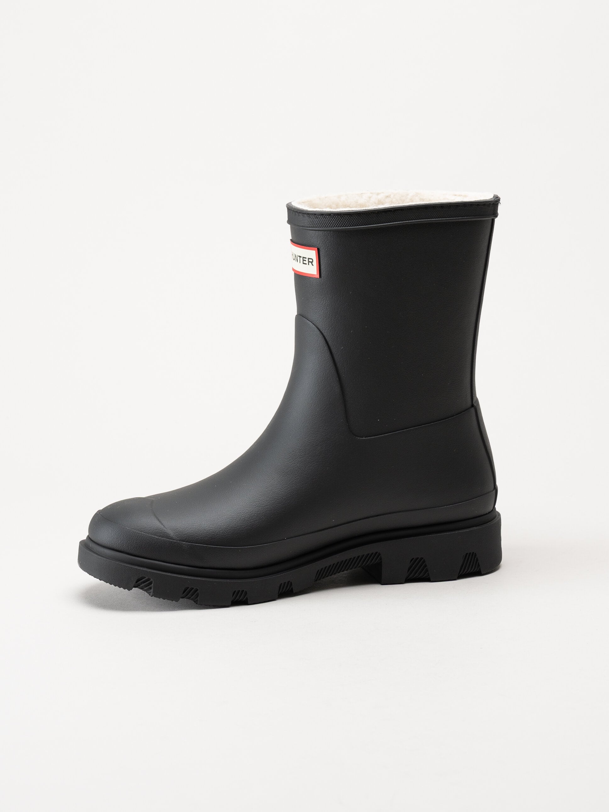 Hunter - Unisex Downpour Short Insulate - Svarta låga fodrade gummistövlar