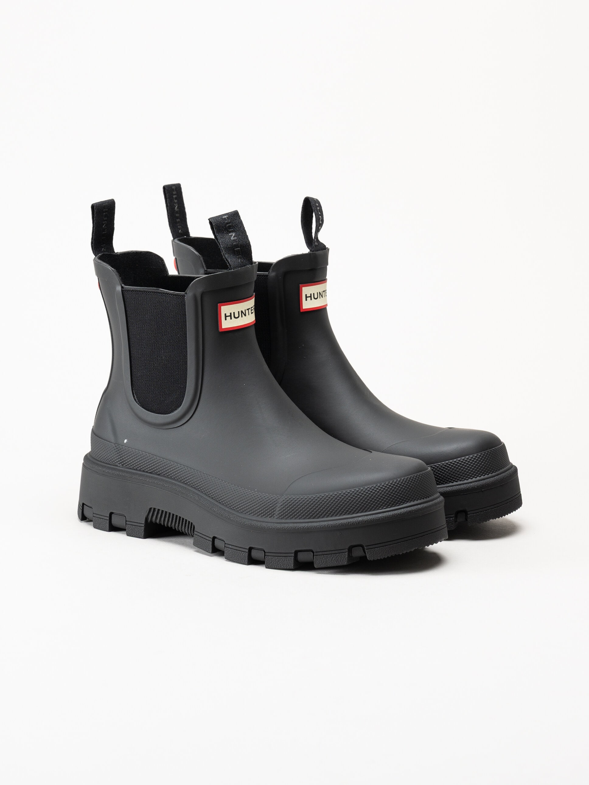Hunter - Unisex Elements Elastic Chelse - Svarta låga gummistövlar