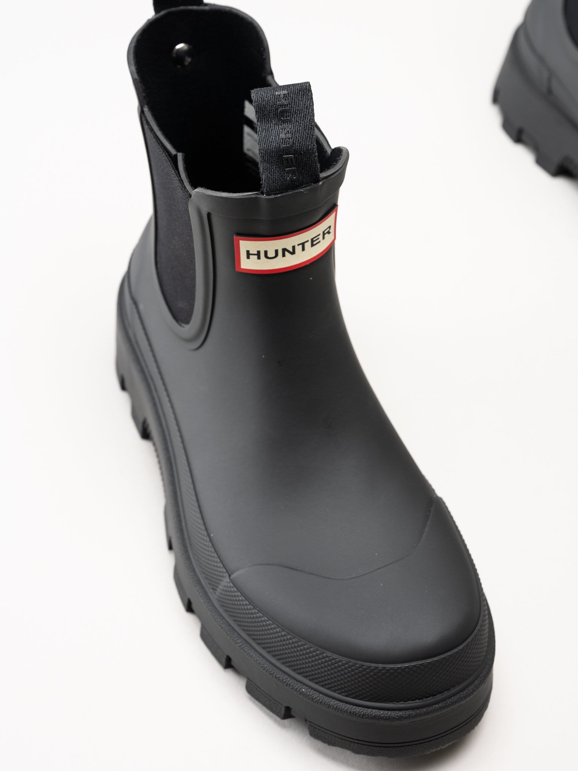 Hunter - Unisex Elements Elastic Chelse - Svarta låga gummistövlar