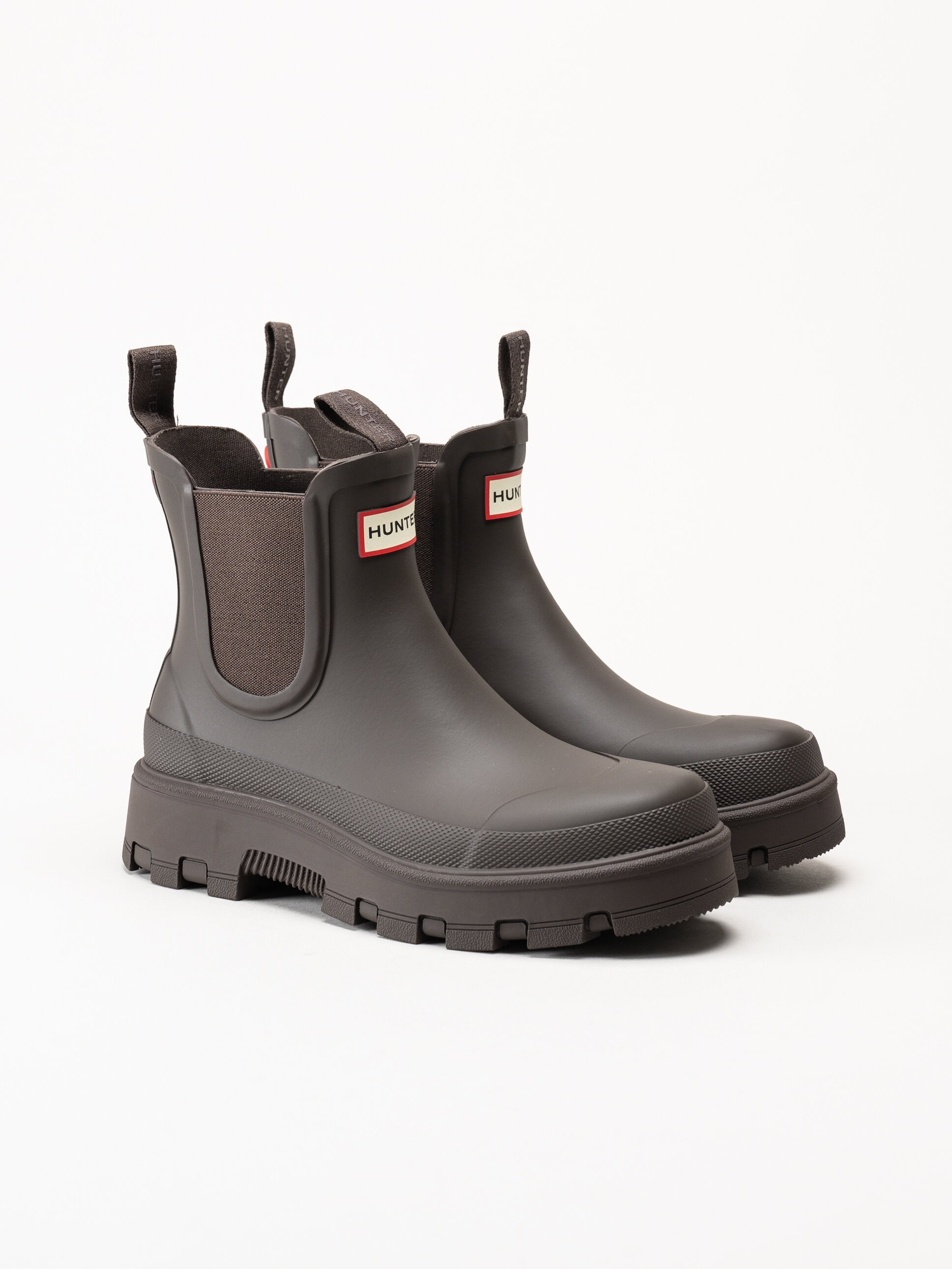 Hunter - Unisex Elements Elastic Chelse - Bruna låga gummistövlar