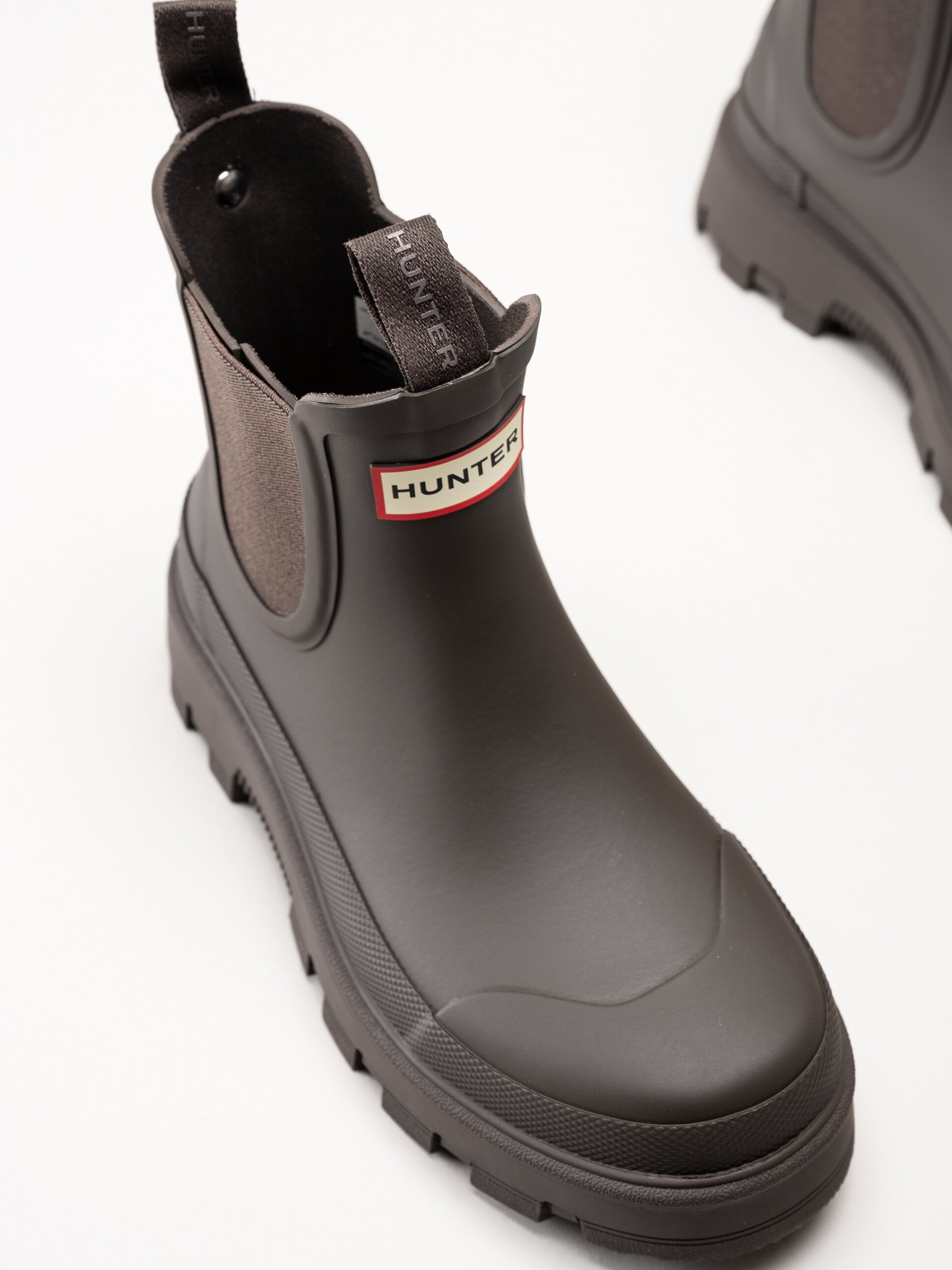 Hunter - Unisex Elements Elastic Chelse - Bruna låga gummistövlar