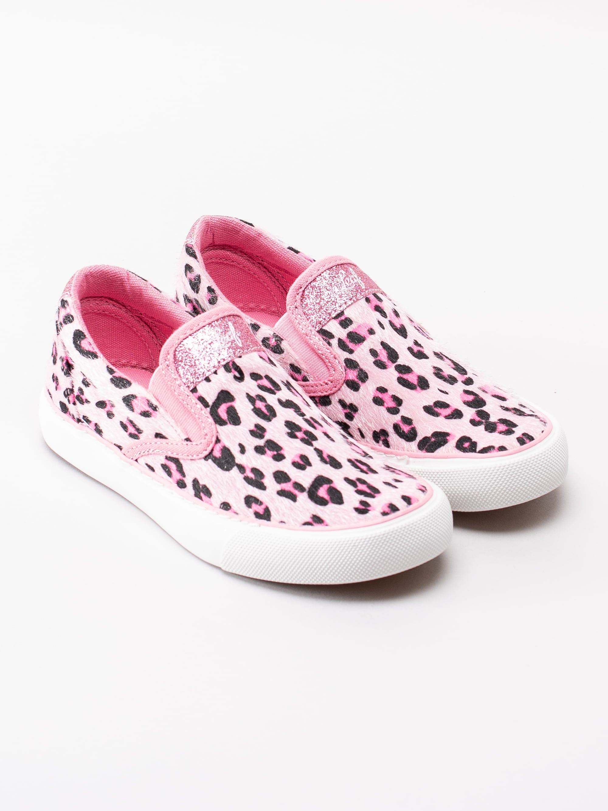 53191016 Leaf Kaby LKABY101D-PINK rosa leopardmönstrade slip ons sneakers i pälsimitation-3