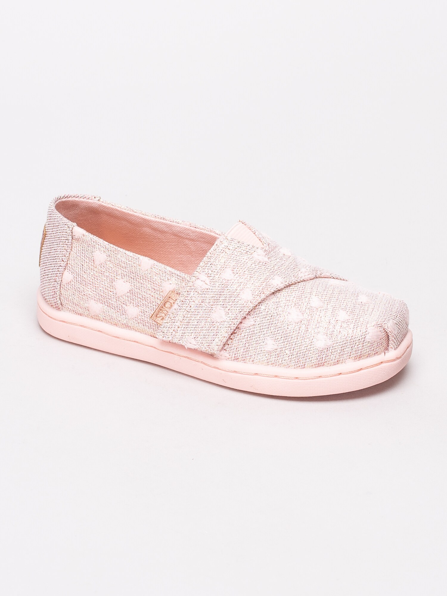 53191019 Toms Alpargata Seasonal New 10013350 rosa slip on tygskor med hjärtan barnskor-1