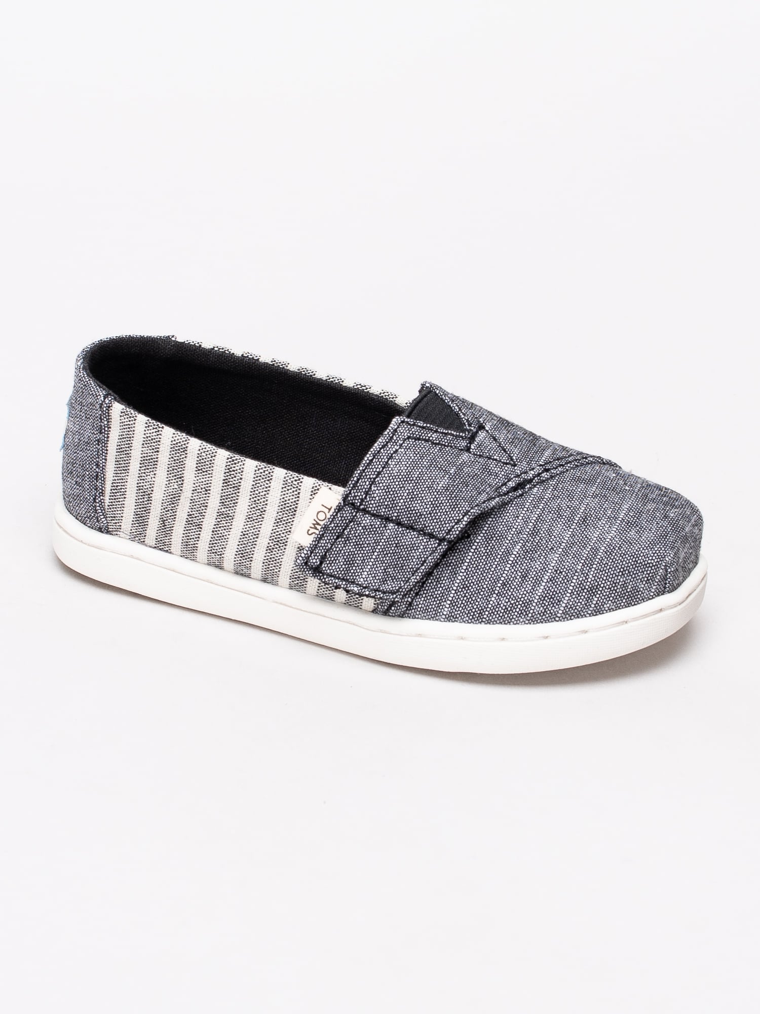 53191020 Toms Alpargata Seasonal New Tiny 10013351 mörkblå randiga slip on tygskor barnskor-1