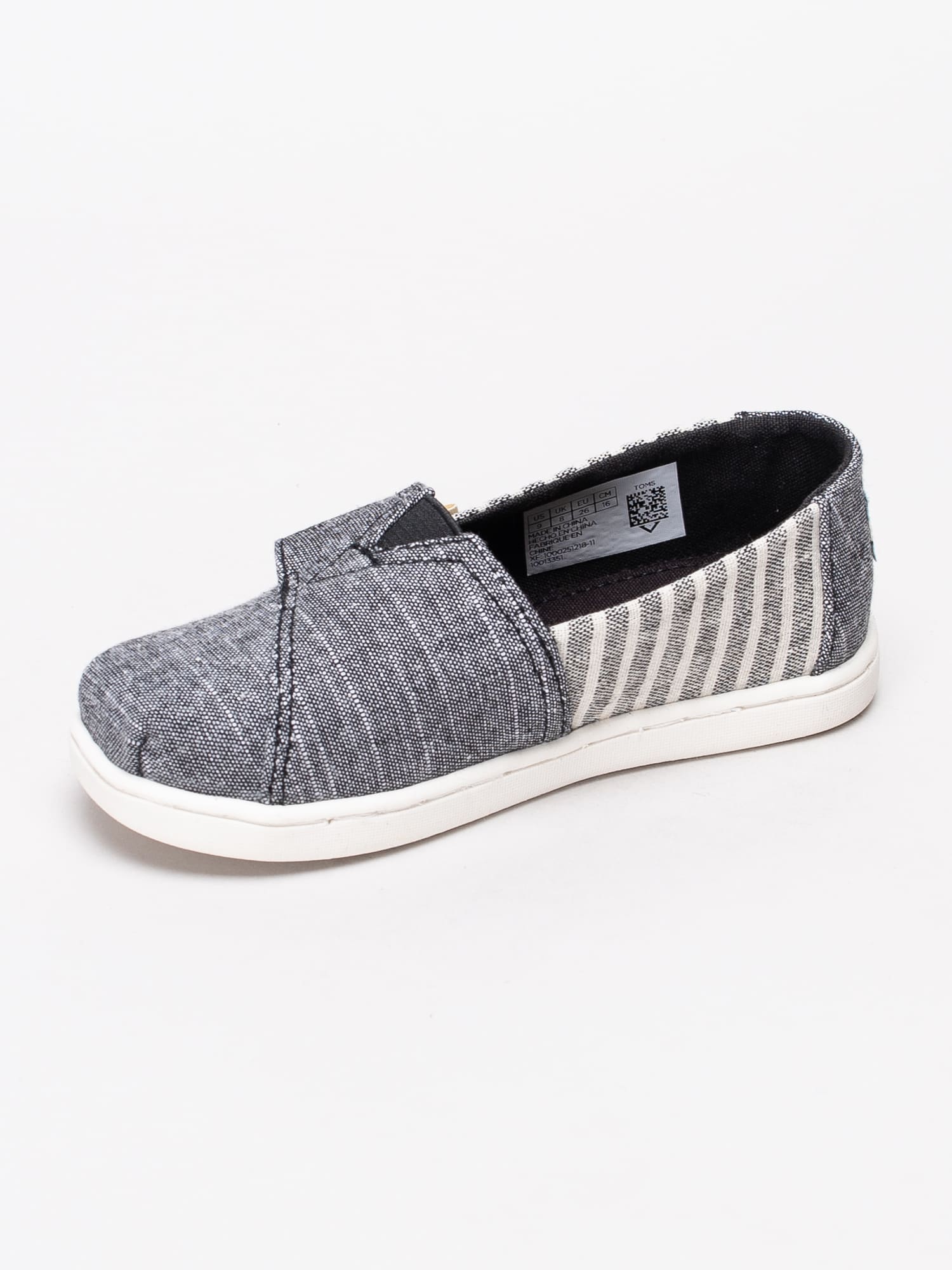 53191020 Toms Alpargata Seasonal New Tiny 10013351 mörkblå randiga slip on tygskor barnskor-2