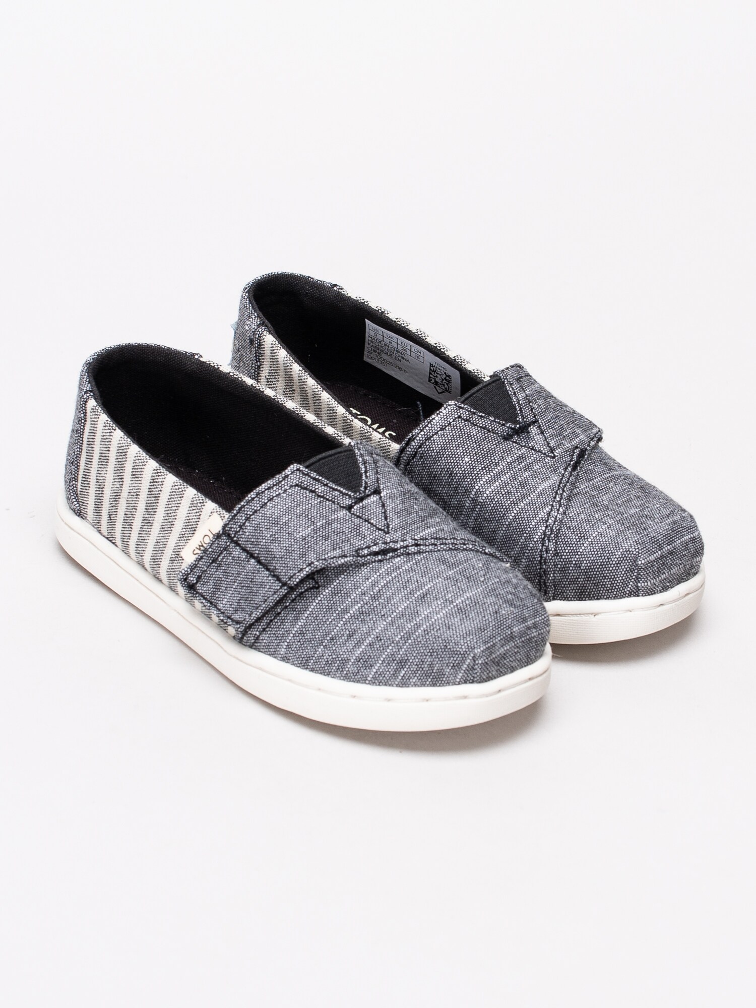 53191020 Toms Alpargata Seasonal New Tiny 10013351 mörkblå randiga slip on tygskor barnskor-3