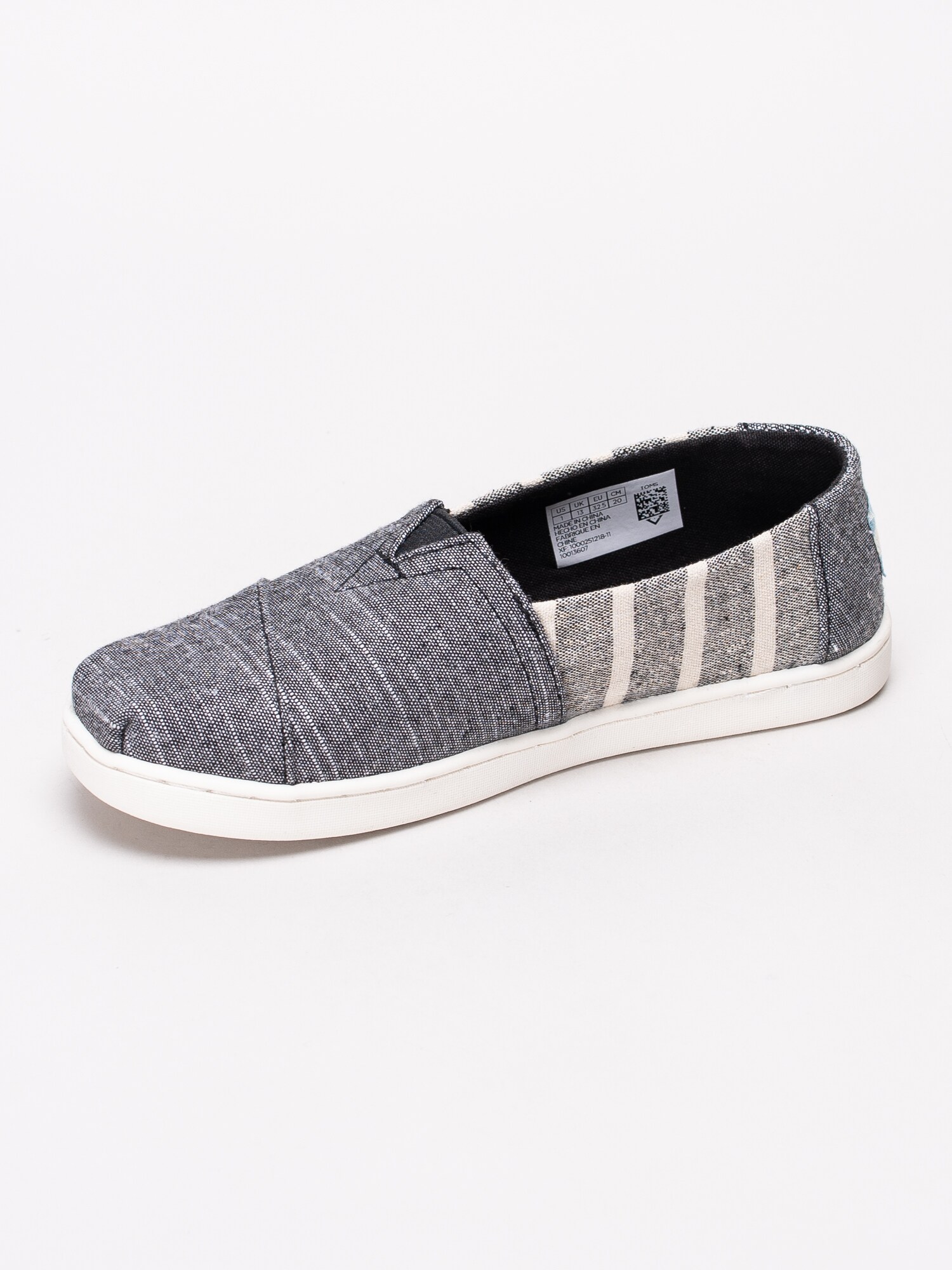 53191022 Toms Alpargata Seasonal New Youth 10013607 mörkblå randig slip on tygskor barnskor-2