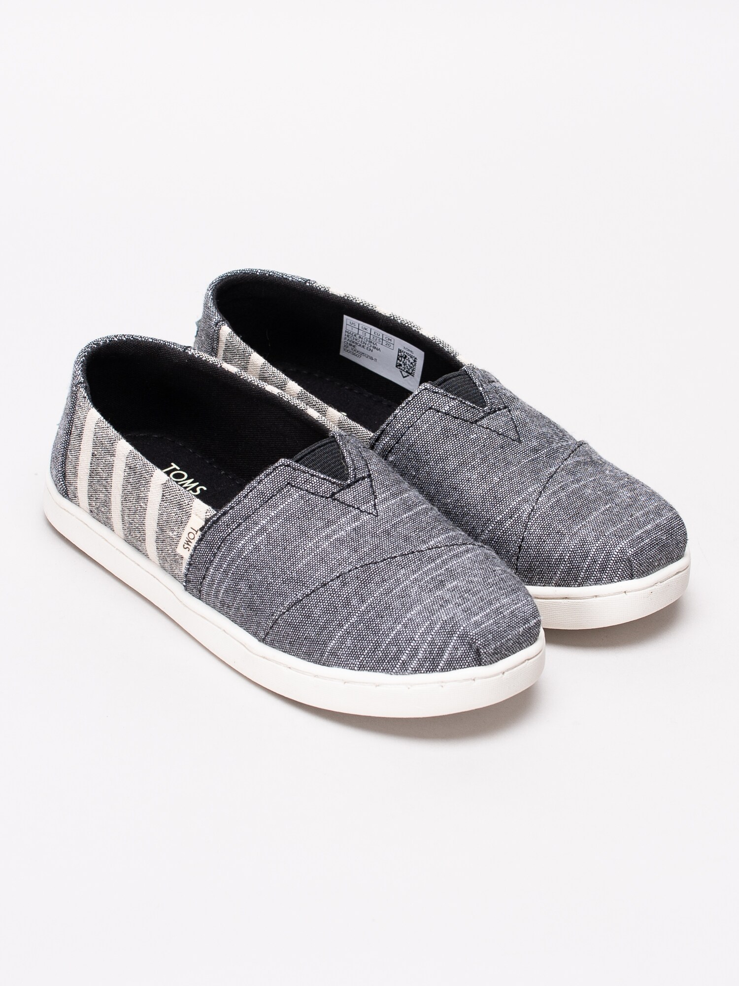 53191022 Toms Alpargata Seasonal New Youth 10013607 mörkblå randig slip on tygskor barnskor-3