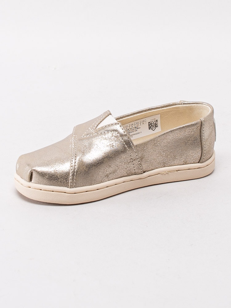 53201016 Toms Classic Alpargata Tiny 10015172 Guldskimrande espadriller för små barn-2