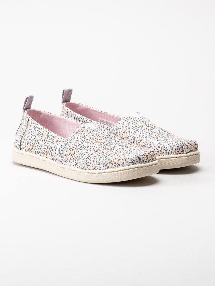 Toms - Youth Alpargata - Rosa leopardmönstrade textilskor