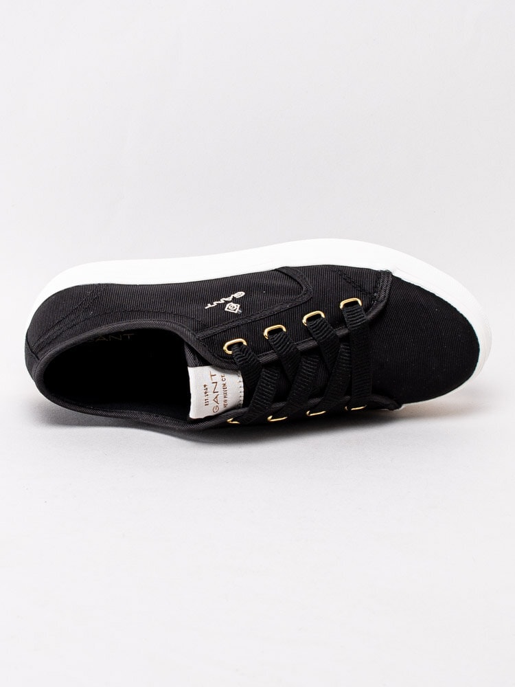 Gant Footwear - Leisha - Svarta tygskor med platåsula