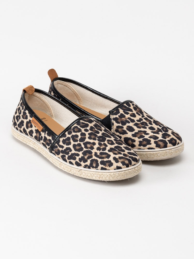 Marstrand - Corvette - Bruna slip on loafers med leopardmönster