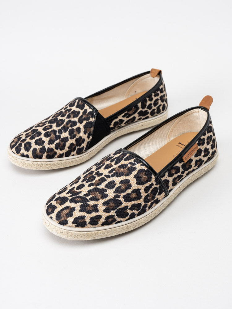 Marstrand - Corvette - Bruna slip on loafers med leopardmönster