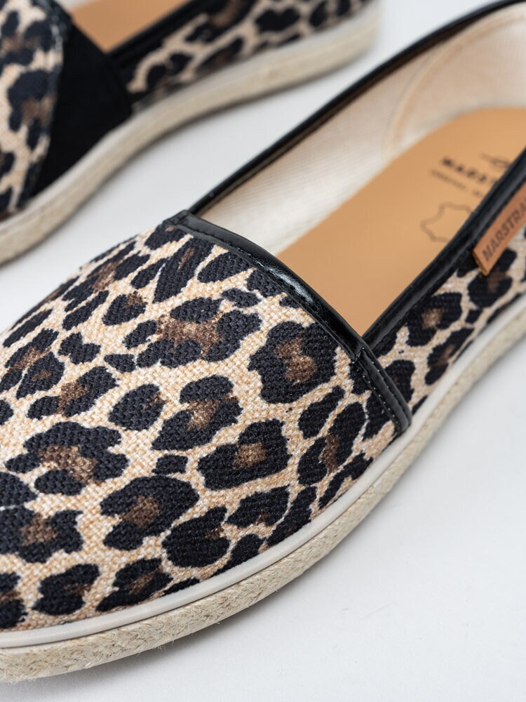 Marstrand - Corvette - Bruna slip on loafers med leopardmönster