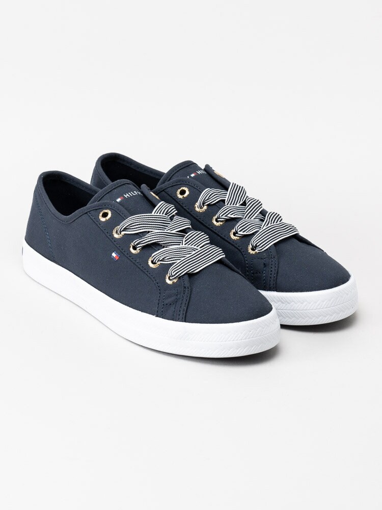Tommy Hilfiger - Essential Nautical - Mörkblå sneakers i textil