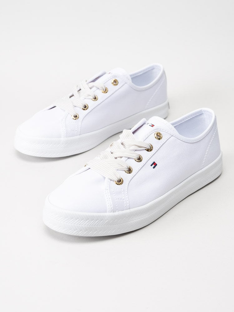 Tommy Hilfiger - Essential Nautical - Vita sneakers i textil