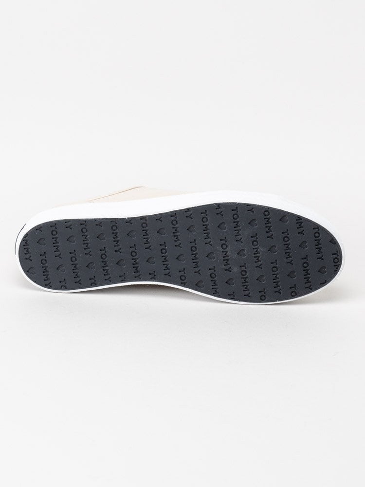Tommy Hilfiger - Essential Nautical - Ljusbeige sneaker i textil
