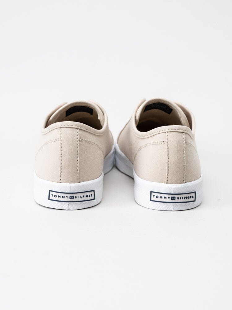 Tommy Hilfiger - Essential Nautical - Ljusbeige sneaker i textil