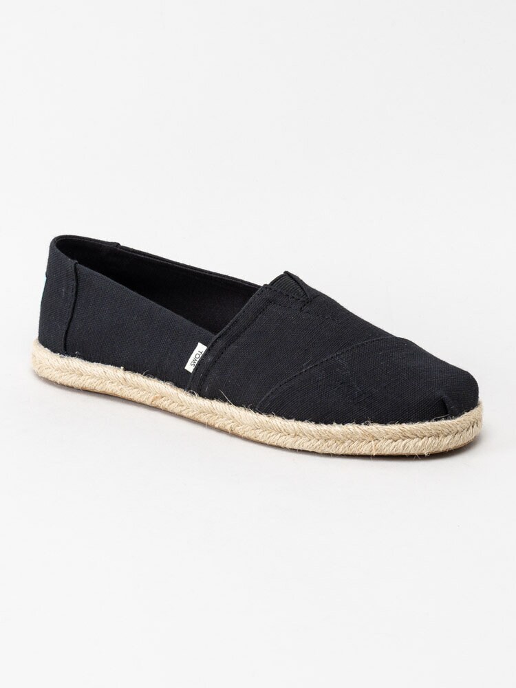 Toms - Alpargata Rope - Svarta espadrillos i textil