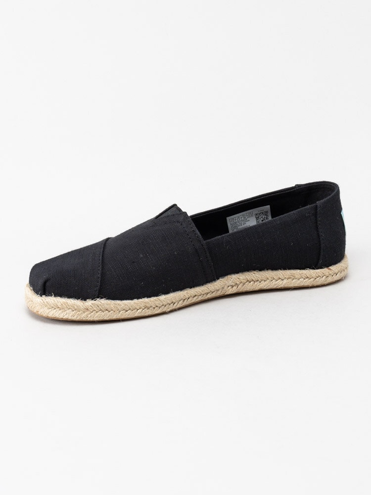 Toms - Alpargata Rope - Svarta espadrillos i textil