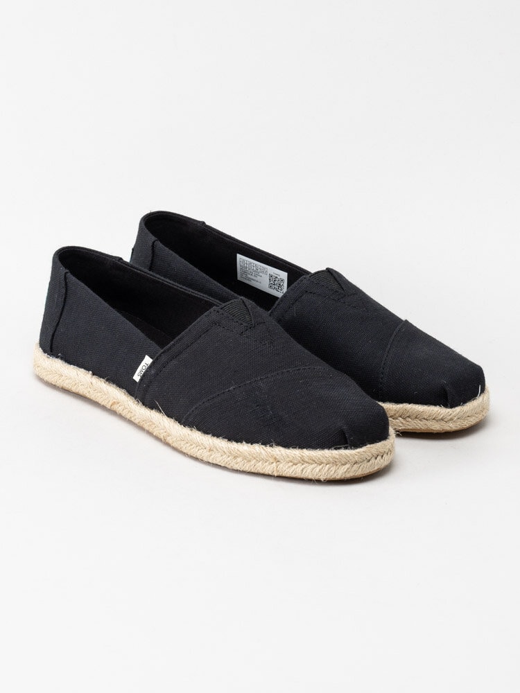 Toms - Alpargata Rope - Svarta espadrillos i textil