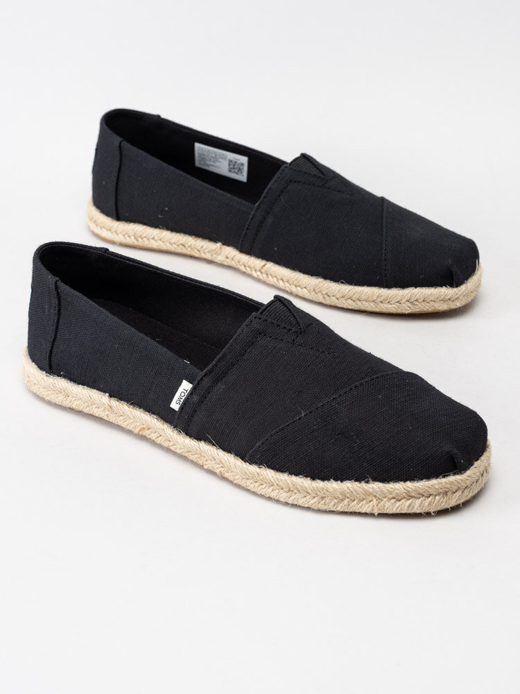 Toms - Alpargata Rope - Svarta espadrillos i textil