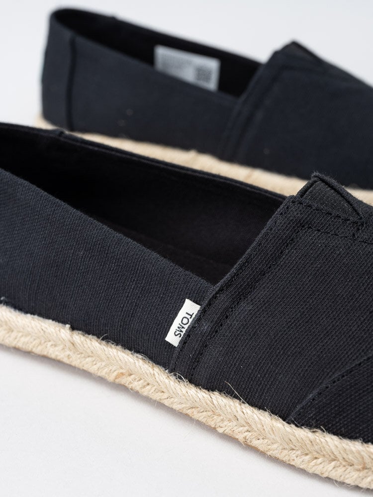 Toms - Alpargata Rope - Svarta espadrillos i textil