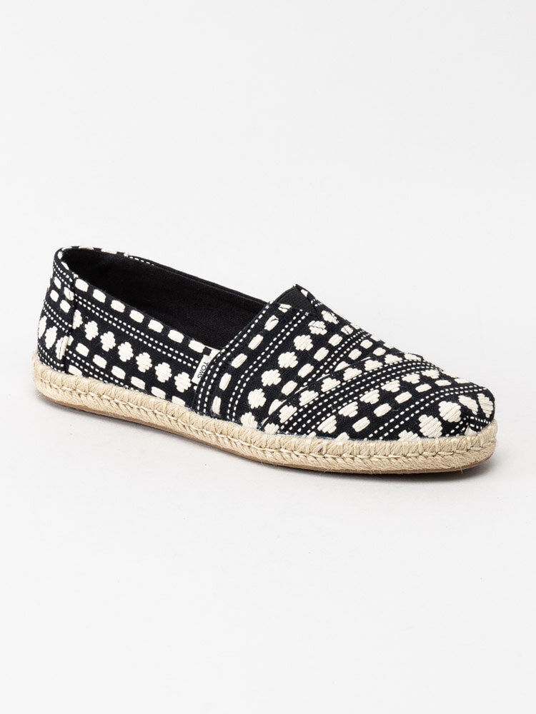 Toms - Alpargata Rope - Svartvita espadrillos i textil