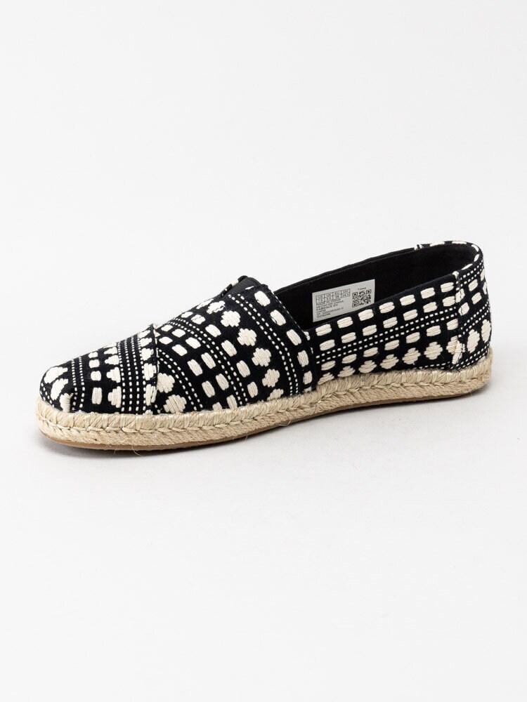 Toms - Alpargata Rope - Svartvita espadrillos i textil